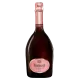 Botella de Champagne Ruinart Brut Rosé - color coral, etiqueta emblemática