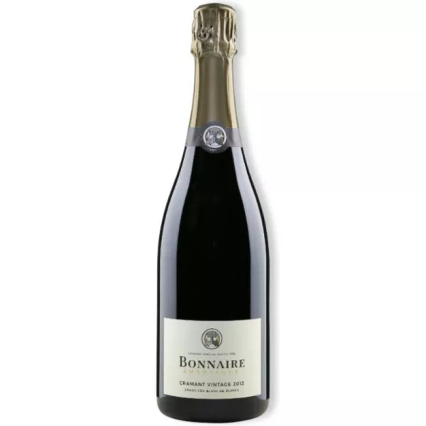 Botella de Champagne Bonnaire Cramant Blanc de Blancs 2015, vista frontal