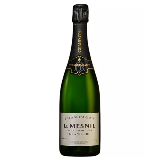 Magnum de Champagne Le Mesnil Brut Blanc de Blancs Grand Cru, botella verde, vista frontal