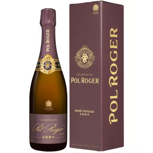 Champagne Pol Roger Rosé 2009: una añada elegante con notas de frutos rojos y brioche. Disponible en stock.