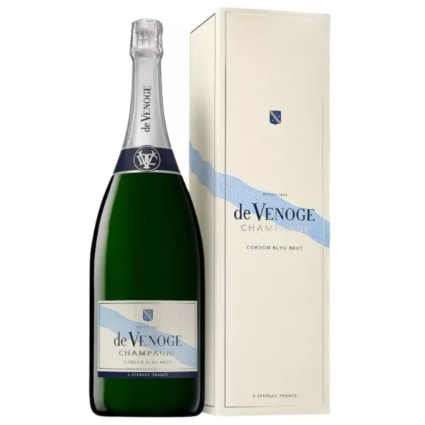 Botella de Champagne De Venoge Brut Cordon Bleu Magnum 1,5L, vista frontal