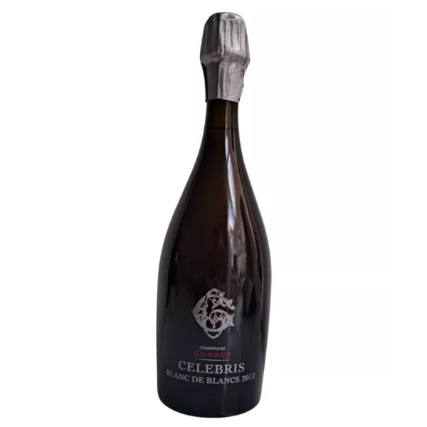 Botella de Champagne Gosset Célébris Blanc de Blancs 2012, vista frontal