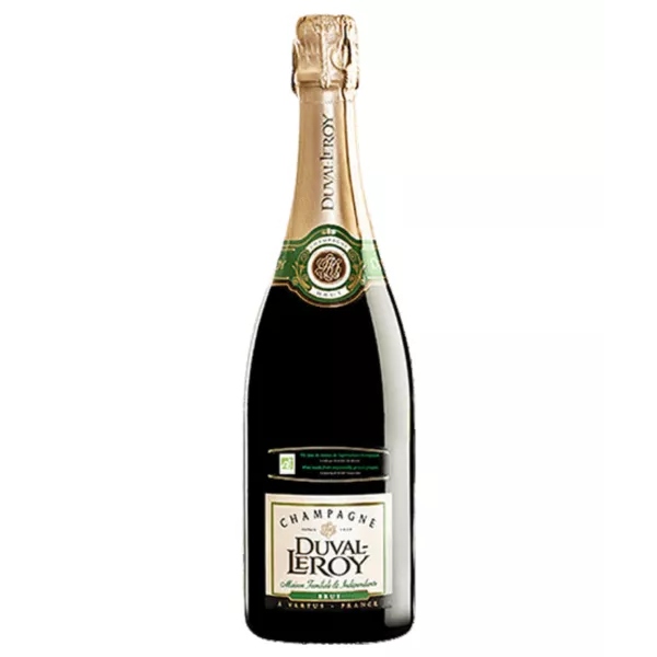 Champagne Duval-Leroy Brut AB Bio, botella verde, vista frontal