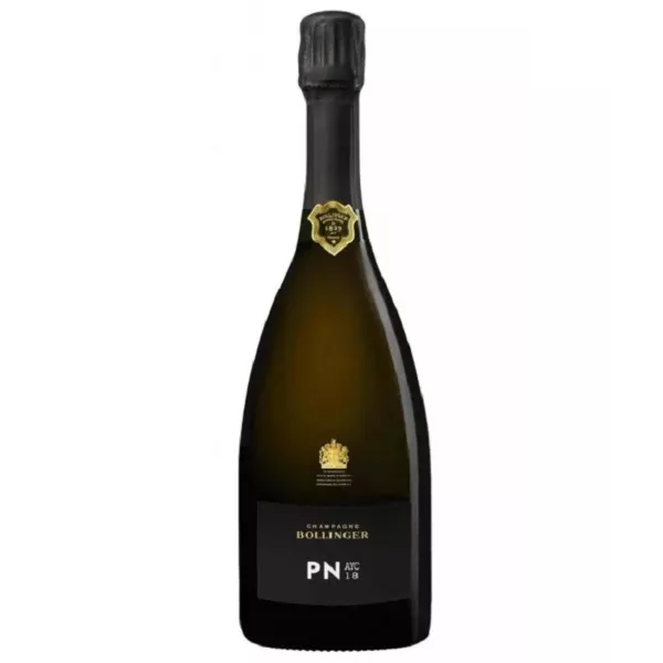 Botella de champán Bollinger PN AYC18, 75 cl, vista frontal