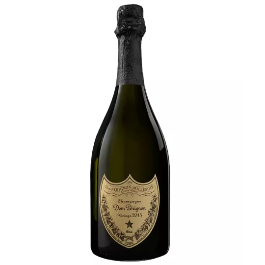 Botella de champán Dom Pérignon 2015 - vista frontal