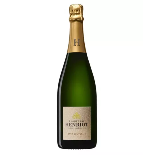 Botella de Champagne Henriot Brut Souverain - Pinot Noir, Chardonnay, Meunier blend