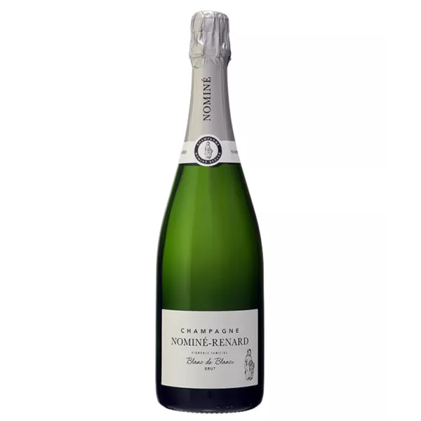 Botella de Champagne Nominé-Renard Blanc de Blancs 100% Chardonnay - madurado sobre lías, color dorado y burbujas finas