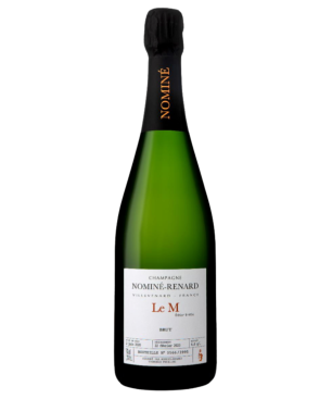 Botella de Champagne Nominé Renard Le M Meunier - edición limitada cuvée 100% Pinot Meunier