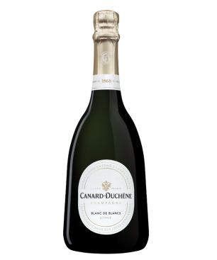 Botella de Champagne Canard-Duchêne Blanc de Blancs Iconic - cuvée 100% Chardonnay, colección Iconic