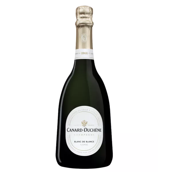 Botella de Champagne Canard-Duchêne Blanc de Blancs Iconic - cuvée 100% Chardonnay, colección Iconic