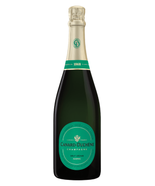 Botella de Champagne Canard-Duchêne Léonie Iconic Brut - parte de la colección Iconic, color oro pálido, Montagne de Reims.