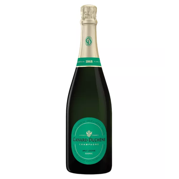 Botella de Champagne Canard-Duchêne Léonie Iconic Brut - parte de la colección Iconic, color oro pálido, Montagne de Reims.