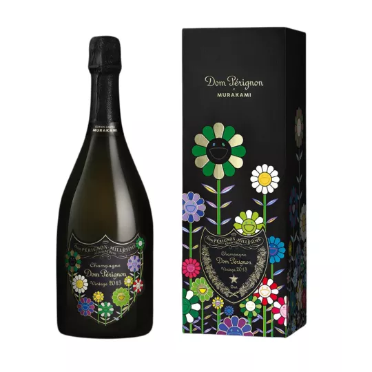 Botella de champán Dom Pérignon 2015 Murakami - Edición limitada firmada por Takashi Murakami