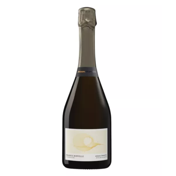 Magnum 1,5 L Champagne Franck Bonville Unisson Grand Cru Blanc de Blancs (Avize), botella sobre fondo blanco