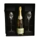 Coffret champagne Blanc de blancs Voirin-Desmoulin avec 2 flûtes Lehmann