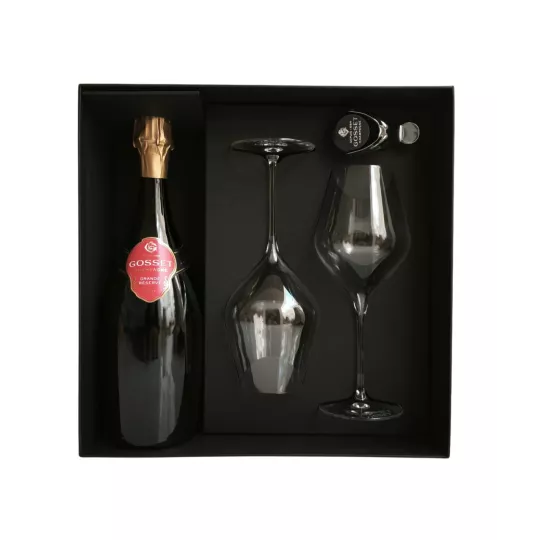 Champagne Gosset Grande Réserve Brut - Estuche de 2 copas