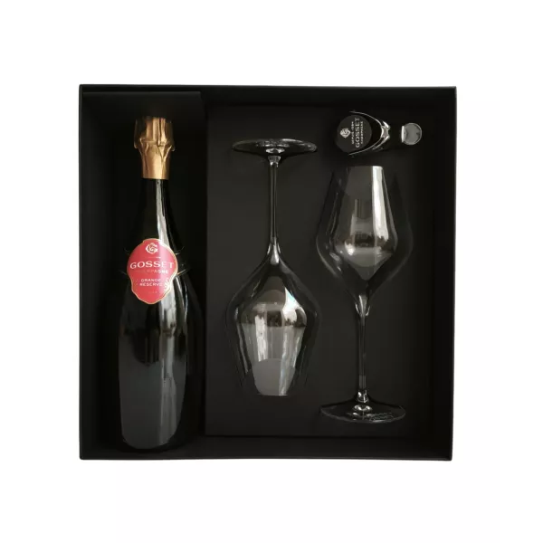 Champagne Gosset Grande Réserve Brut - Estuche de 2 copas
