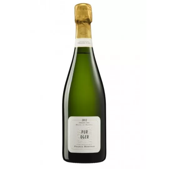 Botella de champán Franck Bonville Pur Oger Grand Cru Blanc de Blancs, vista frontal