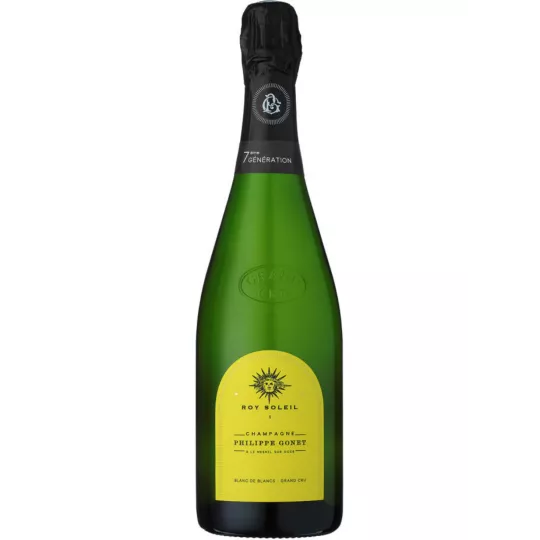 Botella de Champagne Philippe Gonet Roy Soleil Blanc de Blancs Grand Cru, vista frontal
