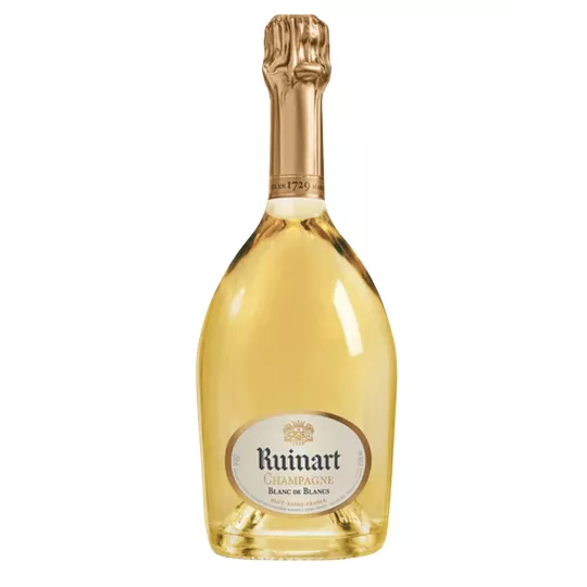 Botella de Champagne Ruinart Blanc de Blancs 75cl, vista frontal