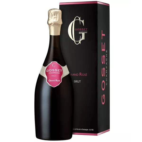 GOSSET Champagne pink Grand Brut with packaging