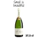 Media botella de Champagne Pol Roger Réserve Brut 37,5cl, vista frontal