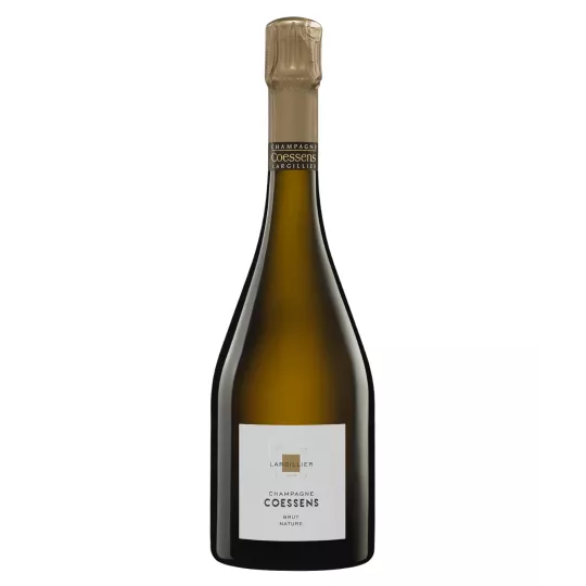 Botella de Champagne Coessens Brut Nature, Blanc de Noirs, vista frontal