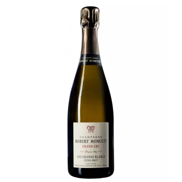 botella magnum de champán robert moncuit blanc de blancs extra-brut grand cru, vista frontal